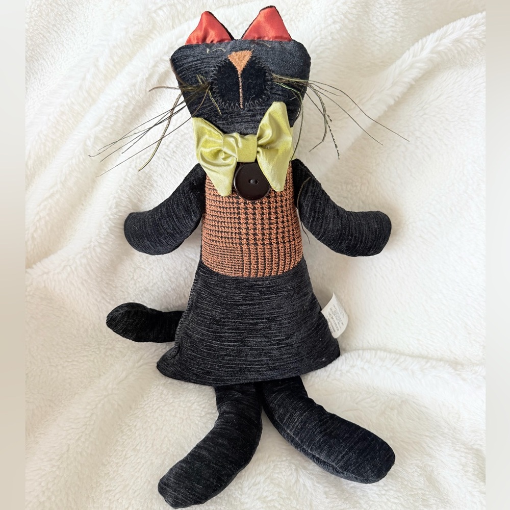 2010 Woof and Poof Black Cat Halloween Fall Plush